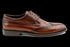 Full Grain Leather Men's Tan Wingtip Derby Shoes